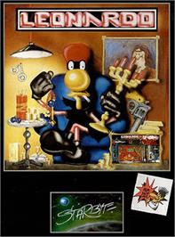 Box cover for Leonardo on the Commodore 64.